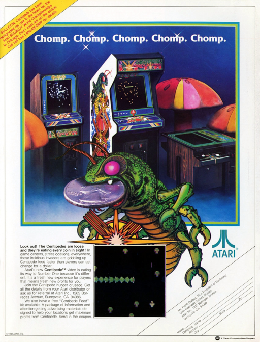 Centipede (revision 4) [1 Player version] Arcade Game Cover